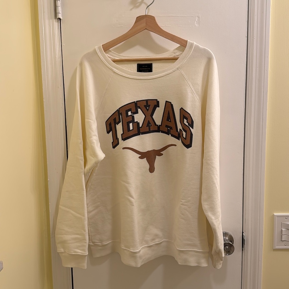NWOT Texas Longhorns Sweat - Ivory, Size: M Oversized